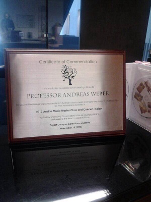 Salzburg masterclass - Certificate to Weber